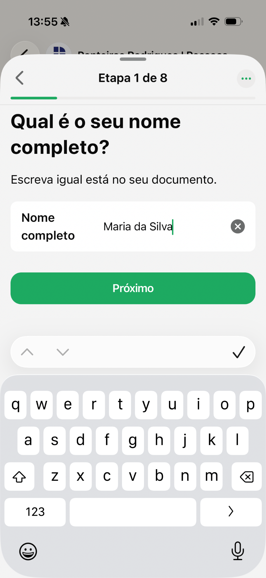 Perguntas curtas, uma de cada vez. Linguagem operacional, zero jargão de RH.
